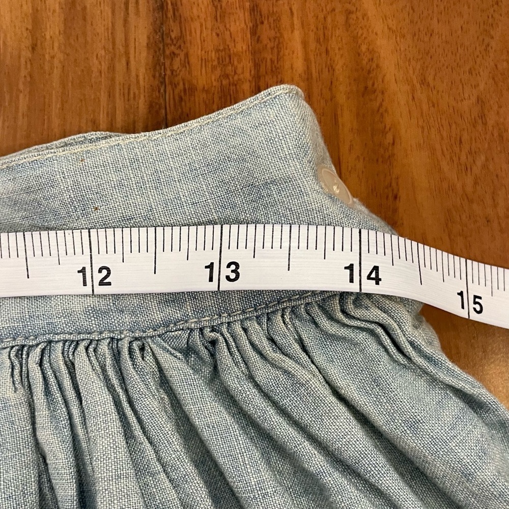 Denim & Supply Ralph Lauren Chambray Mini Skater Skirt Embroidered Blue NWT. - Picture 9 of 13